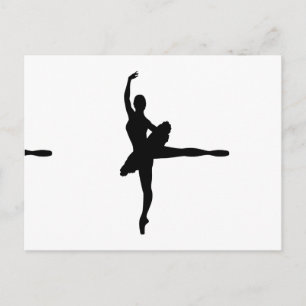 BALLET DANCER Arabesque (Silhouette Ballerina) v2 Postkarte