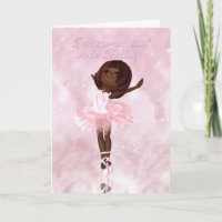 Ballet Dancer Birthday Card - African American Bal