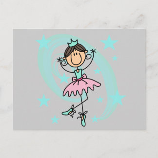 Ballet Dancer - Braune T - Shirt und Geschenke Postkarte