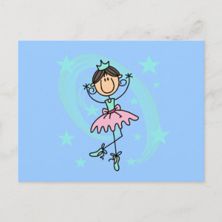 Ballet Dancer - Braune T - Shirt und Geschenke Postkarte