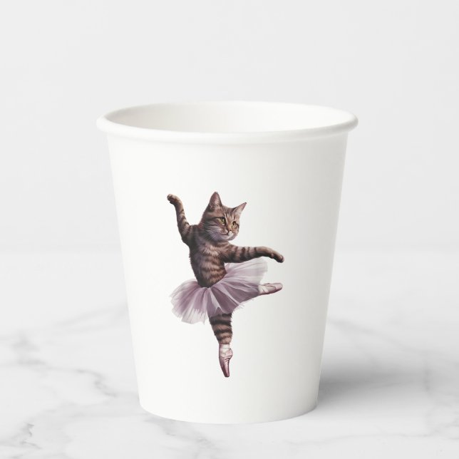 Ballet Dancer Cat Pappbecher (Vorderseite)