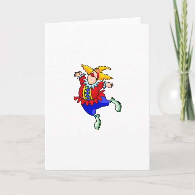 Ballet Dancer Clown Karte (Vorderseite)