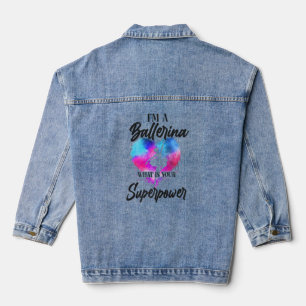 Ballet Dancer Dance Girl Ballerina Herzlich Willko Jeansjacke