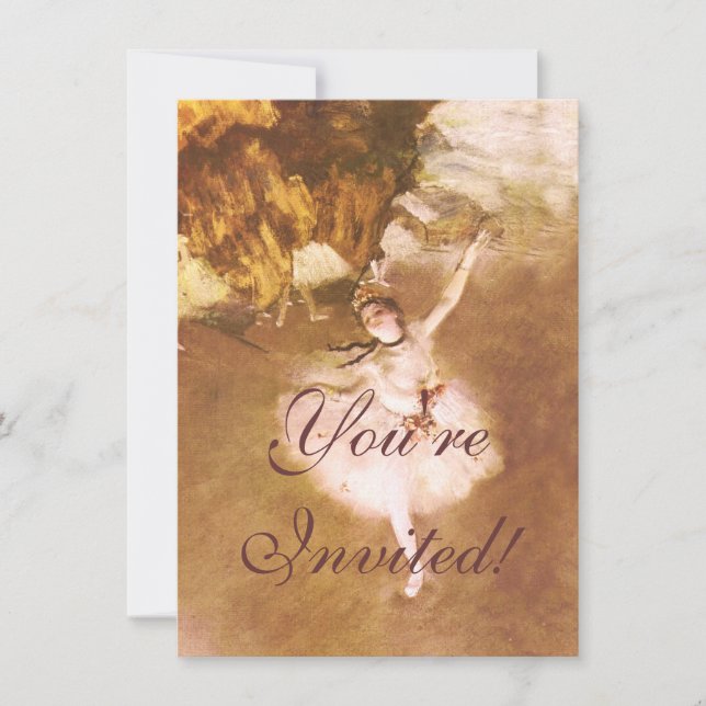 Ballet Dancer Degas Star Painting Einladung (Vorderseite)