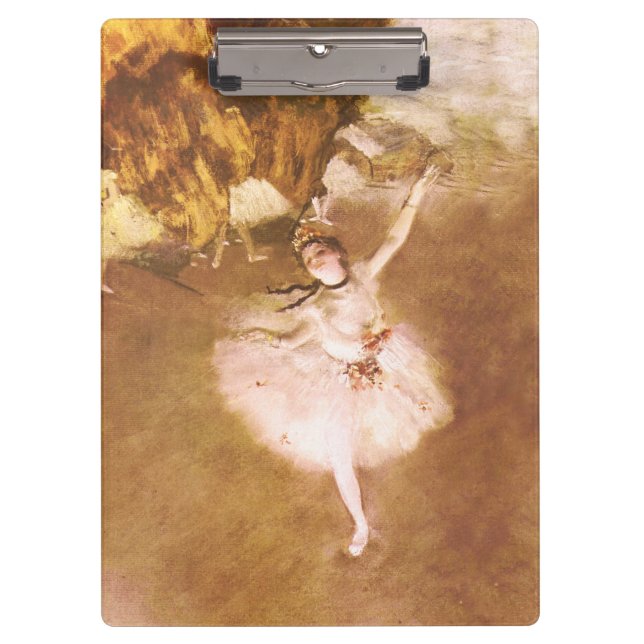 Ballet Dancer Degas Star Painting Klemmbrett (Vorderseite)