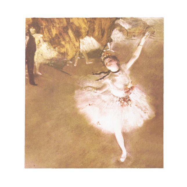 Ballet Dancer Degas Star Painting Notizblock (Vorderseite)