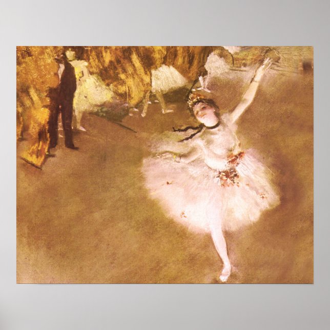 Ballet Dancer Degas Star Painting Poster (Vorne)