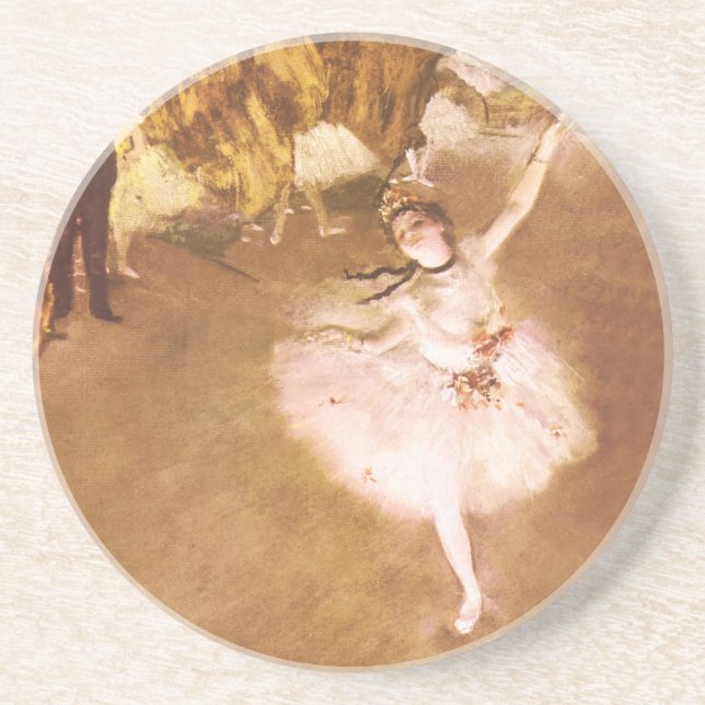 Ballet Dancer Degas Star Painting Sandstein Untersetzer (Vorne)