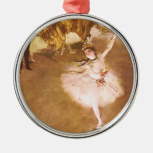 Ballet Dancer Degas Star Painting Silbernes Ornament