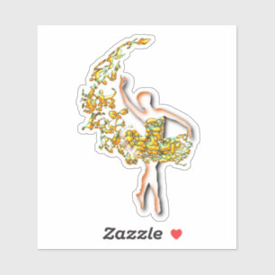 Ballet Dancer Fire Ballerina Sticker - Malerei