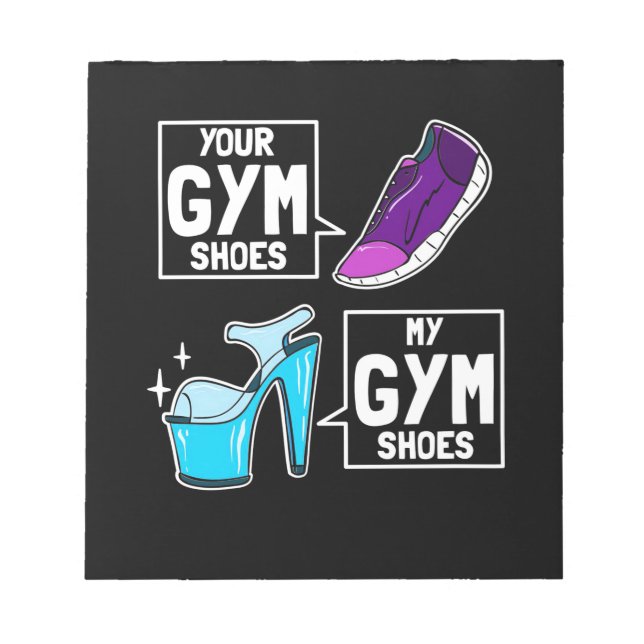 Ballet Dancer Gym Shoes Notizblock (Vorderseite)