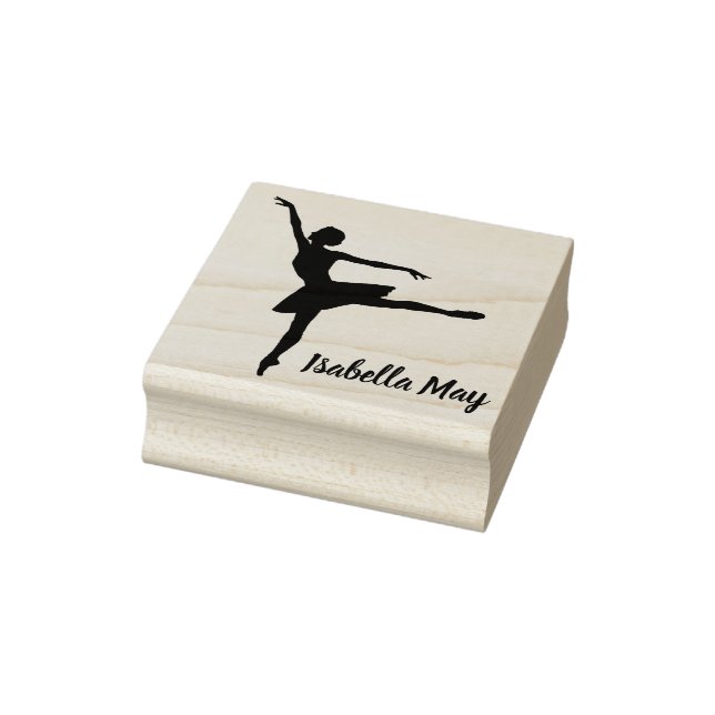 Ballet Dancer mit Ihrem Wunschnamen auf einem Gummistempel (Stempel)