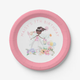 Ballet Dancer Name 7th Birthday Girl Party Pappteller