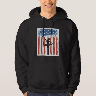 Ballet Dancer Patriotic American Flag 4. Juli Hoodie
