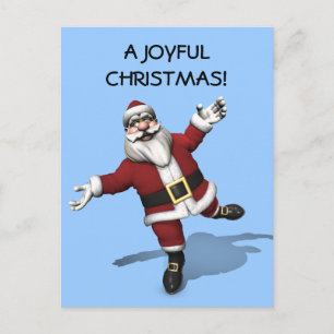 Ballet Dancer Santa Claus Feiertagspostkarte
