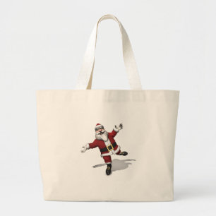 Ballet Dancer Santa Claus Jumbo Stoffbeutel