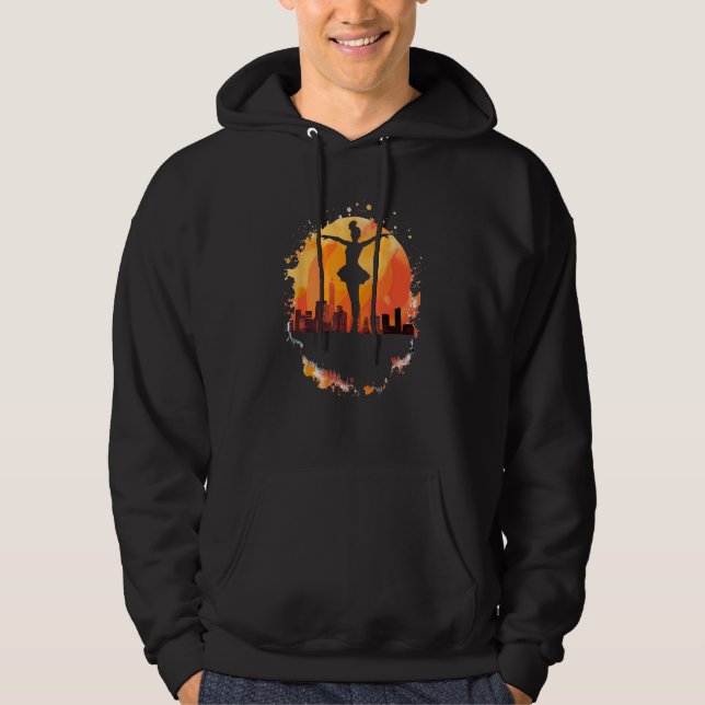 Ballet Dancer Silhouette Ballerina Dancing Women G Hoodie (Vorderseite)