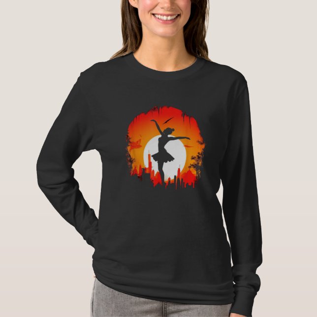 Ballet Dancer Silhouette Ballerina Dancing Women G T-Shirt (Vorderseite)