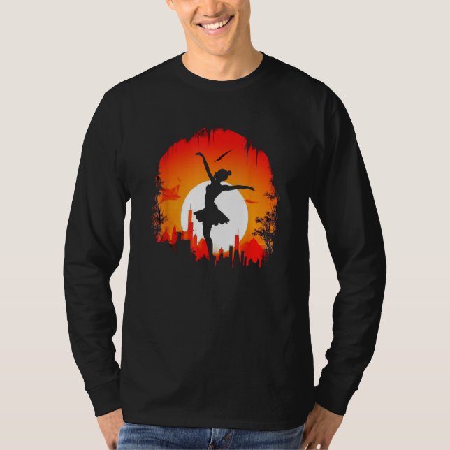 Ballet Dancer Silhouette Ballerina Dancing Women G T-Shirt (Vorderseite)