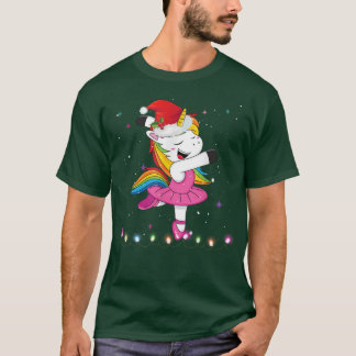 Ballet Dancer Unicorn Weihnachtsmannmütze Kinder B T-Shirt