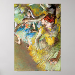 Ballet Dancers on Bühne by Degas Poster