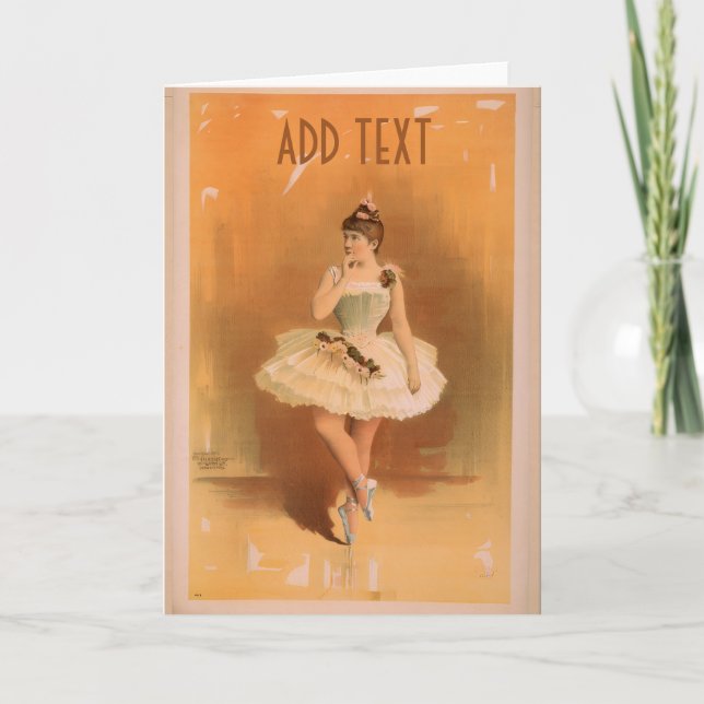 Ballet Dancers, personalize add text Feiertagskarte (Vorderseite)