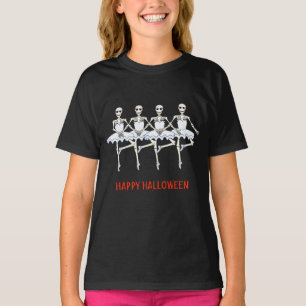 Ballet Dancing Skeletts Halloween-Party T-Shirt