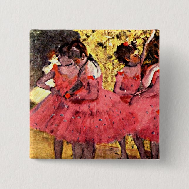BALLET — Degas: Die rosa Tänzer Button (Vorderseite)