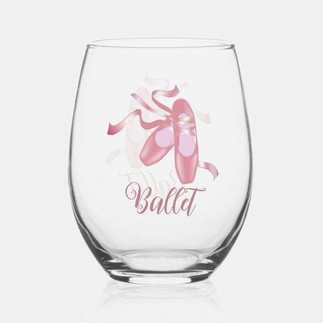 Ballet Design Edelstahlglas Weinglas Ohne Stiel (Vorderseite)