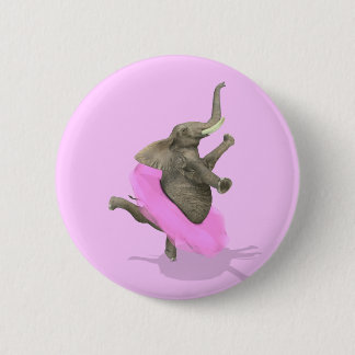 Ballet Elephant En Pointe Button