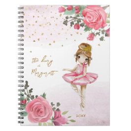 Ballet Girl Pink Floral Ihr schönes Tagebuch
