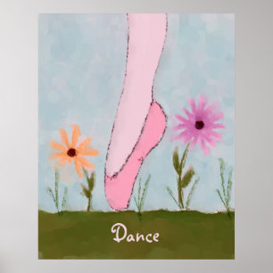 Ballet in Blume Anpassbare Poster-Print Poster