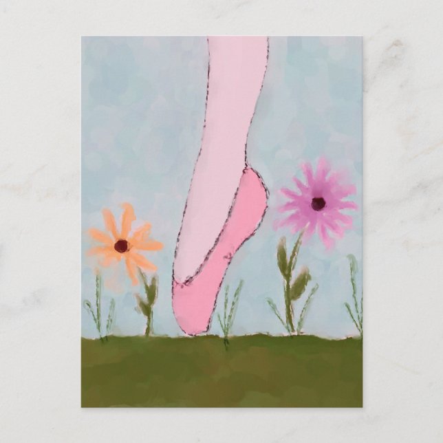 Ballet in Blume Postkarte (Vorderseite)
