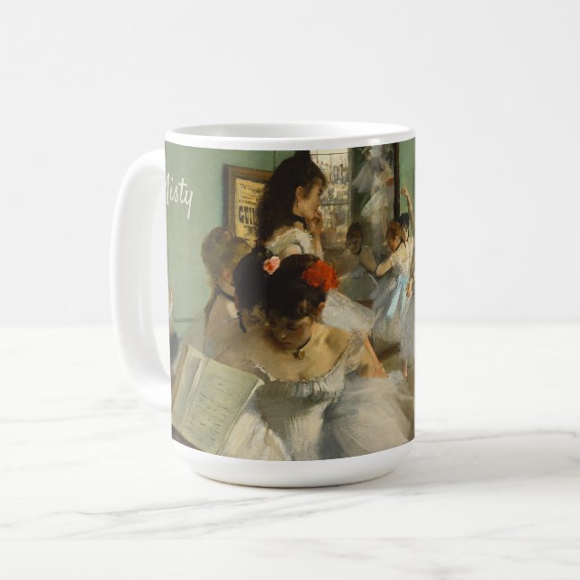 Ballet-Klasse | Edgar Degas | Tänzer Personalisier Kaffeetasse (Vorderseite Links)