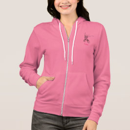 'Ballet' Ladys' Zip-up Warm-up Hoodie