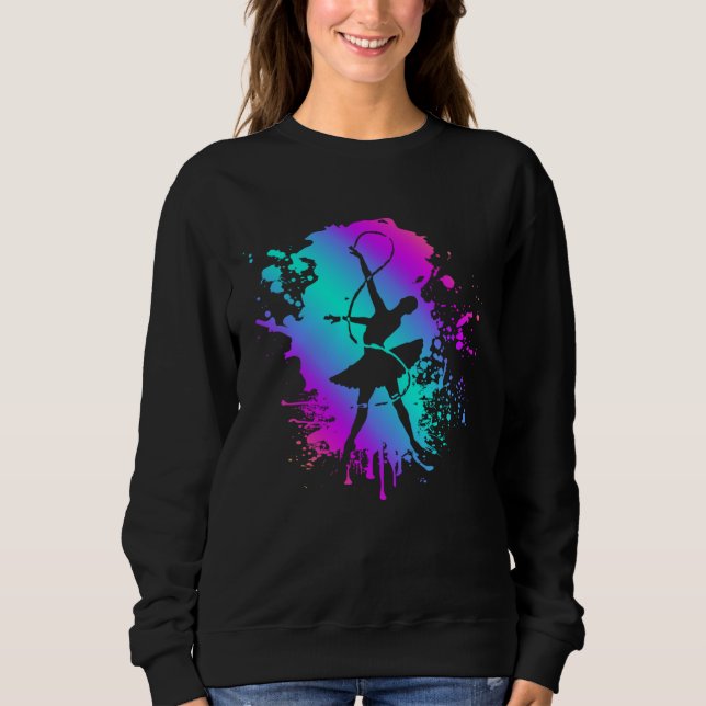 Ballet Like A Sport Only Harder Girls Ballet Dance Sweatshirt (Vorderseite)