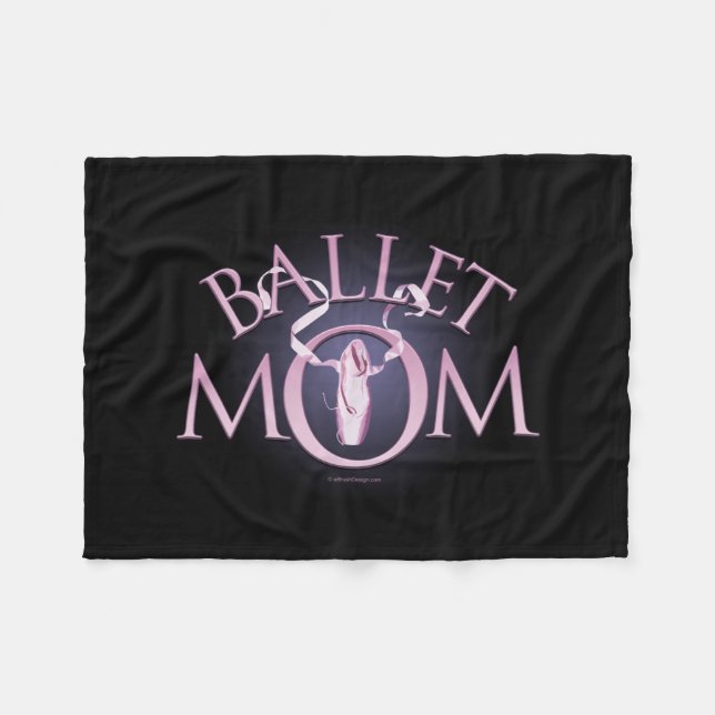 Ballet Mama Fleece Blanket (Vorderseite (Horizontal))