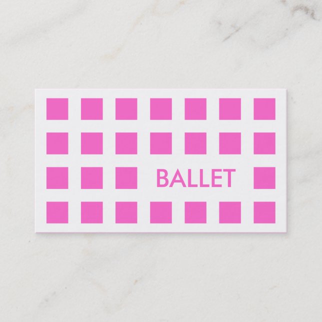 BALLET (Mod-Quadrate) Visitenkarte (Vorderseite)