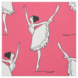 Ballet Muster Rosa Weiß Tanz Stoff