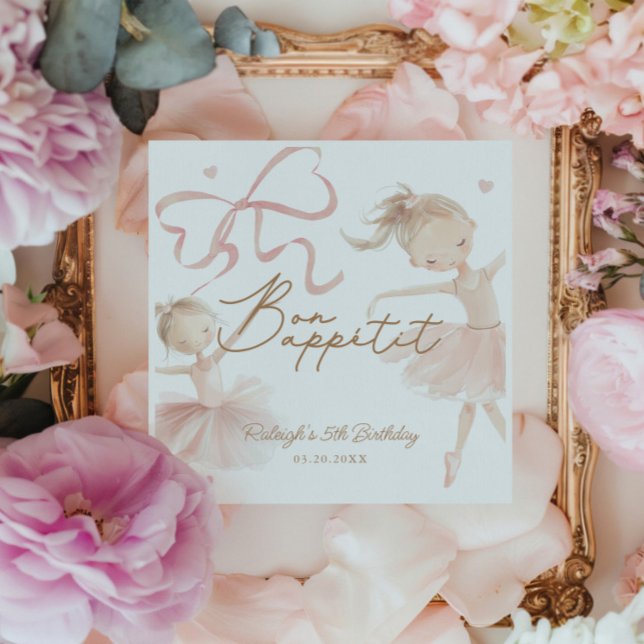 Ballet Niedlich Girls' Pastel Ballerina Geburtstag Serviette (Von Creator hochgeladen)