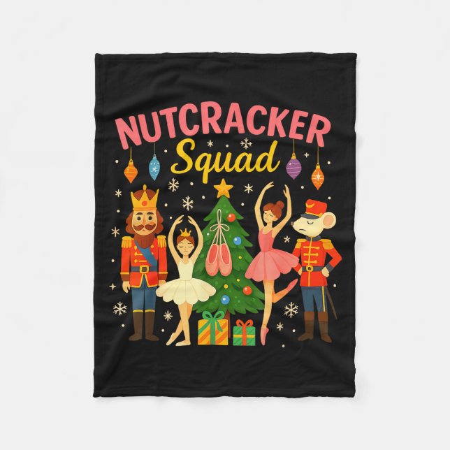 Ballet Nutcracker Squad Christmas Costume For Kids Fleecedecke (Vorderseite)