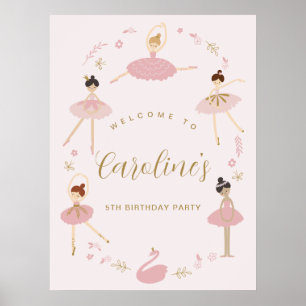 Ballet Partys Welcome Sign ・ Ballerina Poster