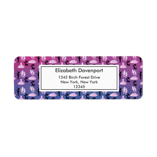 Ballet Pattern auf rosa und blaue Farbe (Vorne)