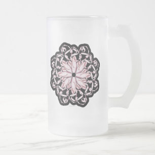 Ballet Pattern (pink) Frosted Glass Beer Mug Mattglas Bierglas
