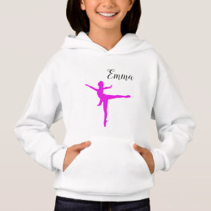 Ballet Pink Add Name Personalized Girl Hoodie