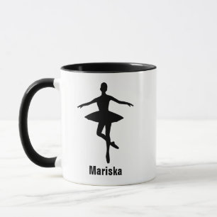Ballet Pirouette Pose Silhouette Tasse