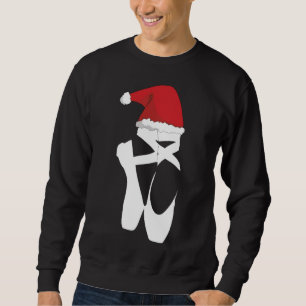 Ballet Pointe Shoe Weihnachtsfeier Weihnachtsmannm Sweatshirt