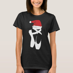 Ballet Pointe Shoe Weihnachtsfeier Weihnachtsmannm T-Shirt