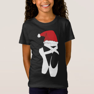 Ballet Pointe Shoe Weihnachtsfeier Weihnachtsmannm T-Shirt