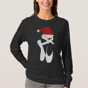 Ballet Pointe Shoe Weihnachtsfeier Weihnachtsmannm T-Shirt